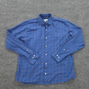 Peter Millar Shirt Mens‎ Large Blue Plaid Ward Summer Soft Performance Golf Prep